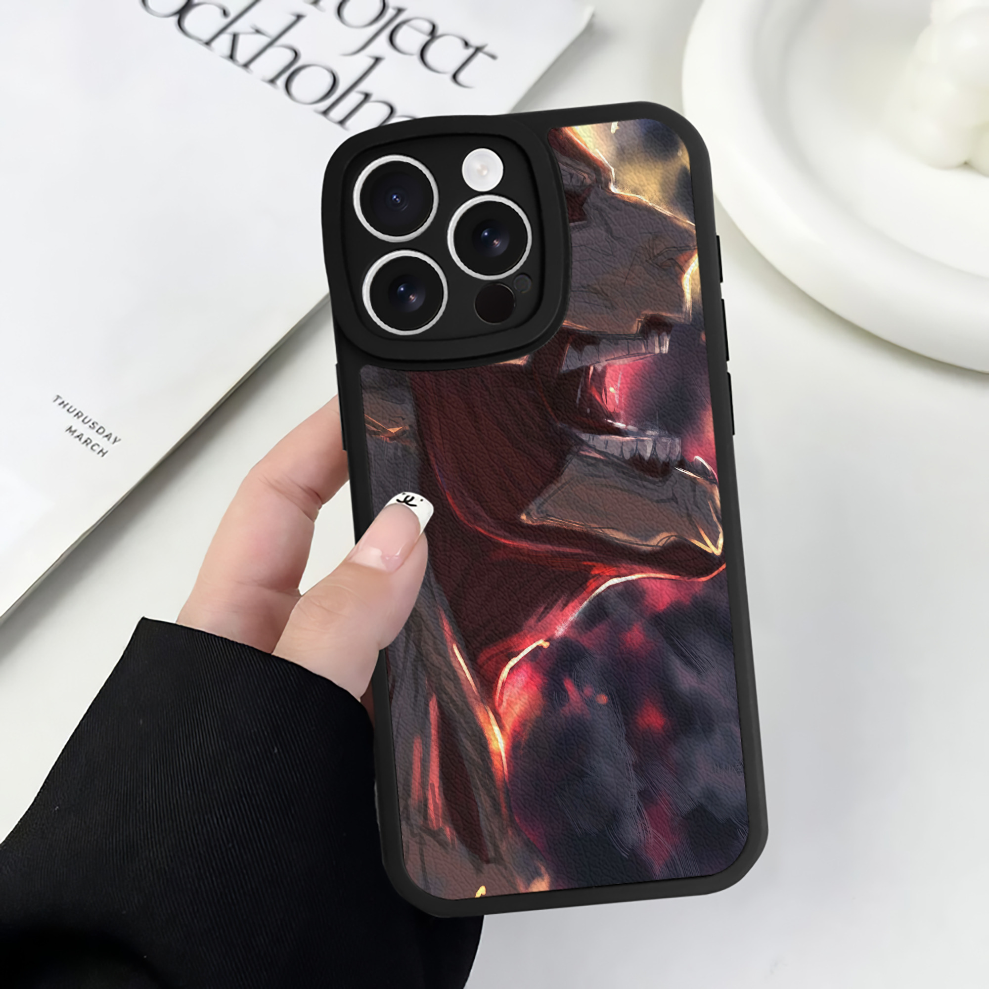 （画像用） 進撃の巨人 Attack on Titan 【iPhone 16シリーズ対応】シリコンスマホケース（レザー調） 材質：シリコン